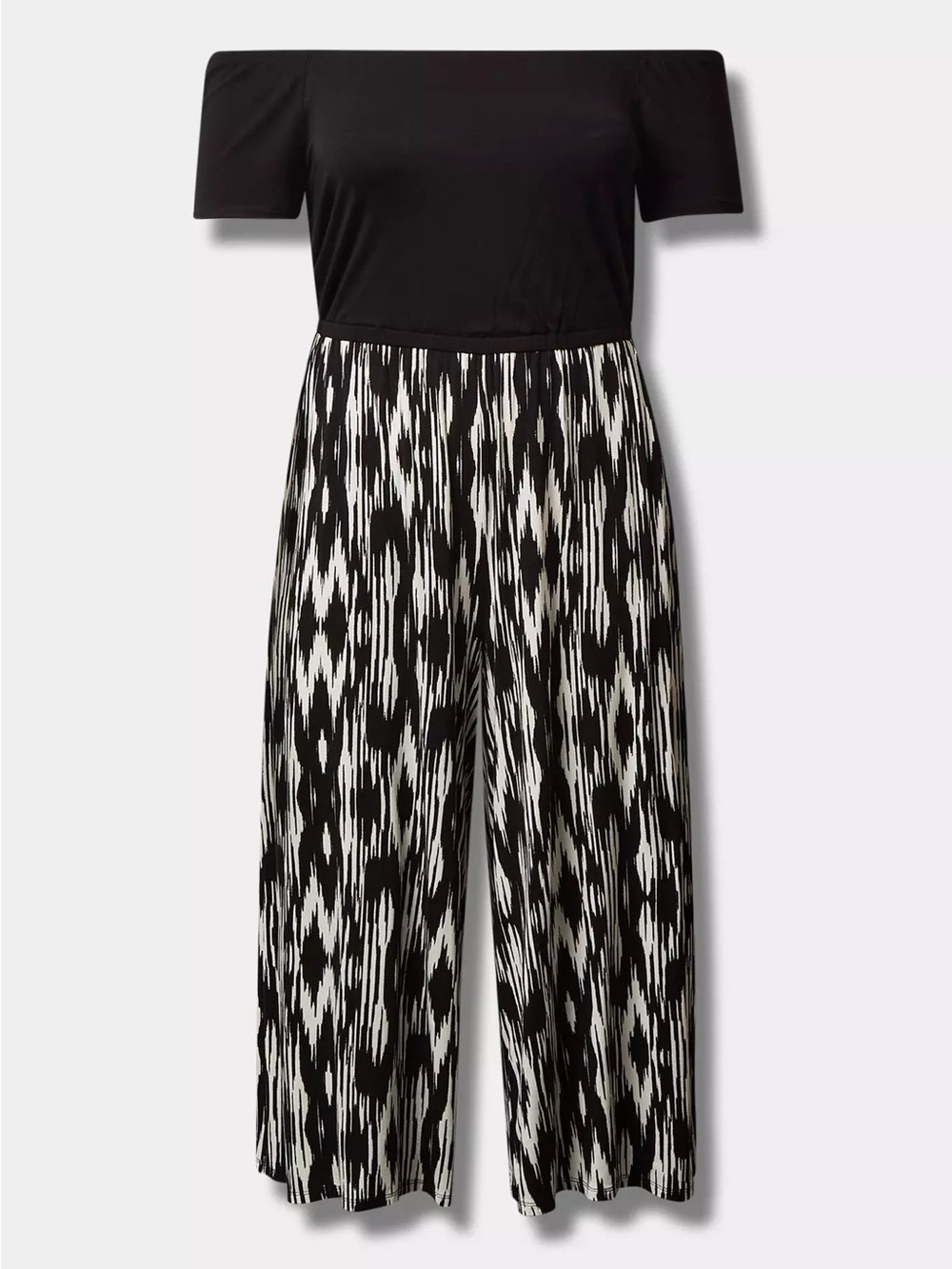NWT Torrid Super Soft Culotte Jumpsuit Ikat White - Torrid Size 3 (22-24, 3X)